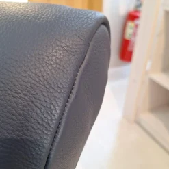 De Sede 2-Sitzer-Sofas|Funktionssofa DS 10/23 Bezug Leder Living Dunkelblau Fuß Silberfarbig