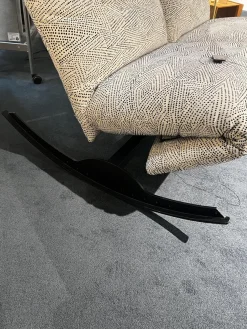 Bullfrog 2-Sitzer-Sofas|Funktionssofa Rockfrog Outdoor Stoff Sprinkle Natur 1404 30 Creme Schwarz Gestell Schwarz Feinstruktur