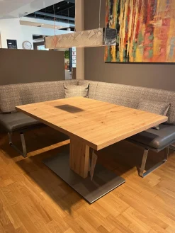 K+W Esstische|Funktionstisch Vari Artisan Eiche Nachbildung Bodenplatte MDF Edelstahldekor Mit Ansteckplatte