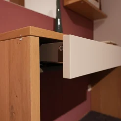 Rietberger Möbelwerke Schreibtische & Sekretäre|Funktionstisch Venue S 32 Korpus Asteiche Front Lack Seidengrau Inklusive Wandbord