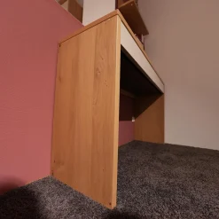 Rietberger Möbelwerke Schreibtische & Sekretäre|Funktionstisch Venue S 32 Korpus Asteiche Front Lack Seidengrau Inklusive Wandbord