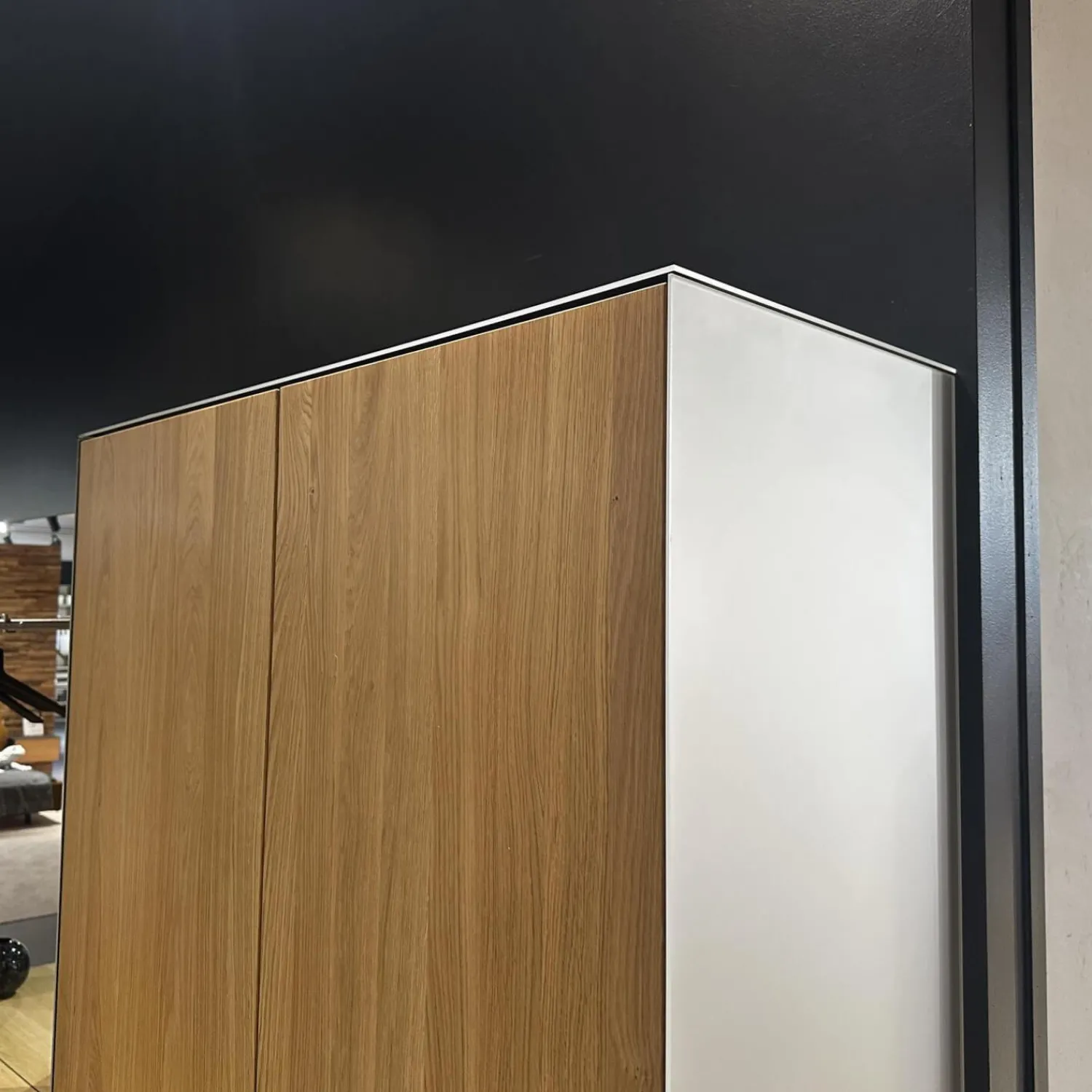 Team 7 Garderoben|Garderobe Eiche Naturöl Und Glas Pearl Weiß Inklusive 4 Schuhfächer Aus Holz