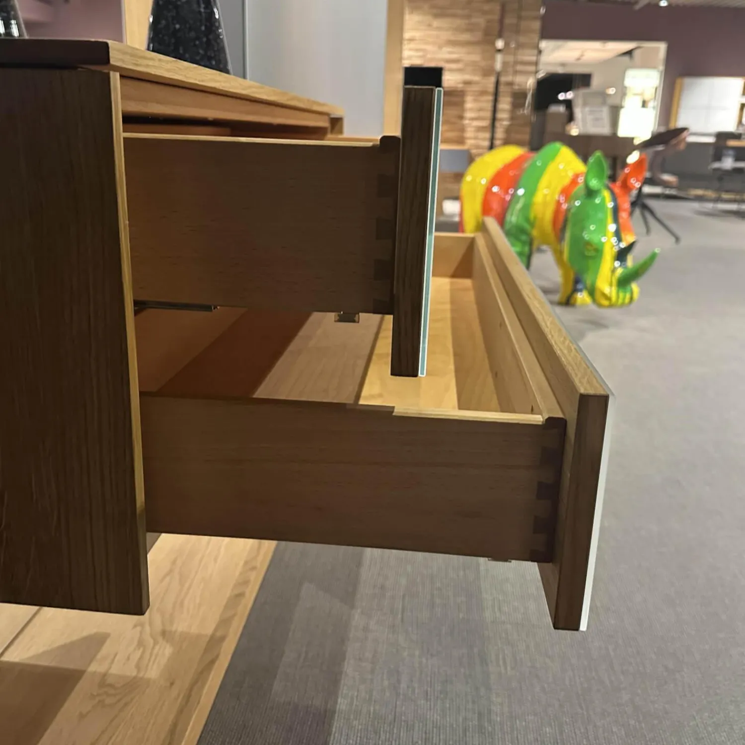 Team 7 Garderoben|Garderobe Eiche Naturöl Und Glas Pearl Weiß Inklusive 4 Schuhfächer Aus Holz