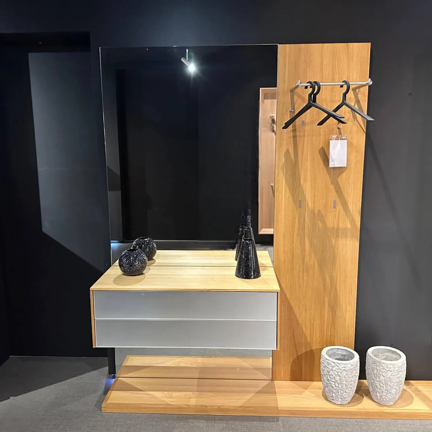 Team 7 Garderoben|Garderobe Eiche Naturöl Und Glas Pearl Weiß Inklusive 4 Schuhfächer Aus Holz