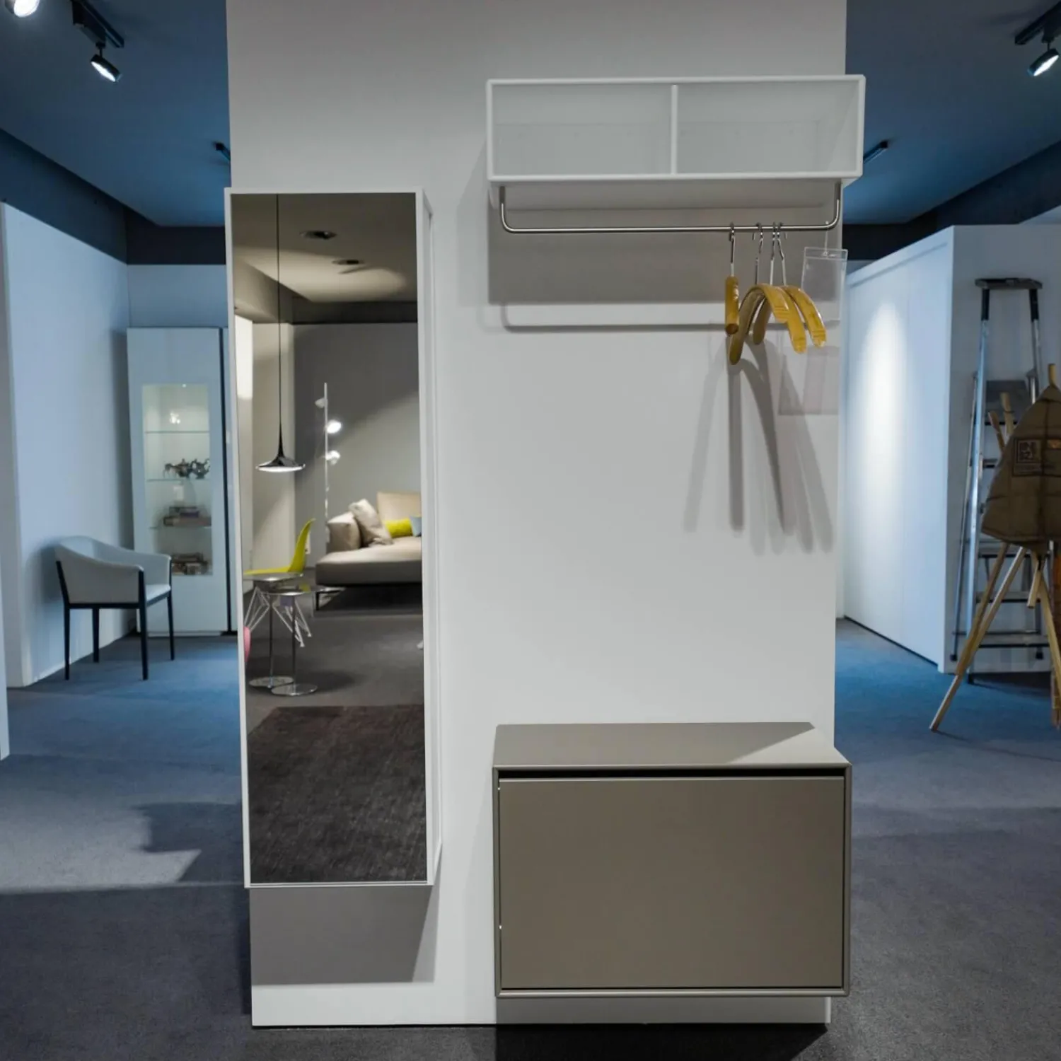 Montana Garderoben|Garderobe Farbe New White Und Coffee Inklusive Spiegel