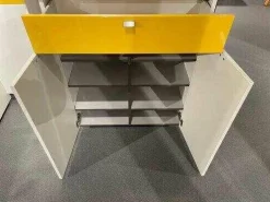 Wittenbreder Garderoben|Garderobe MC UNA Weiß Hochglanz 60HG Mit Gelben Akzenten Hochglanz 75HG