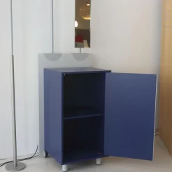 Jonas & Jonas Garderoben|Garderobe Paco Paneel 11 Abet Millerighe Blau Mit Spiegel Und Garderobensattel