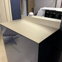 Schönbuch Garderoben|Garderobe S7 Lack Hochglanz Nachtblau 165 Blau Metalloberfläche Bronze Eloxiert 99 Inklusive Kleiderbügel