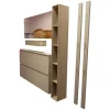 Sudbrock Garderoben|Garderobe Tando Glattlack 408 Terra Grau Beige Eiche Sahara Griffe Metall