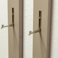 Sudbrock Garderoben|Garderobe Tando Glattlack 408 Terra Grau Beige Eiche Sahara Griffe Metall