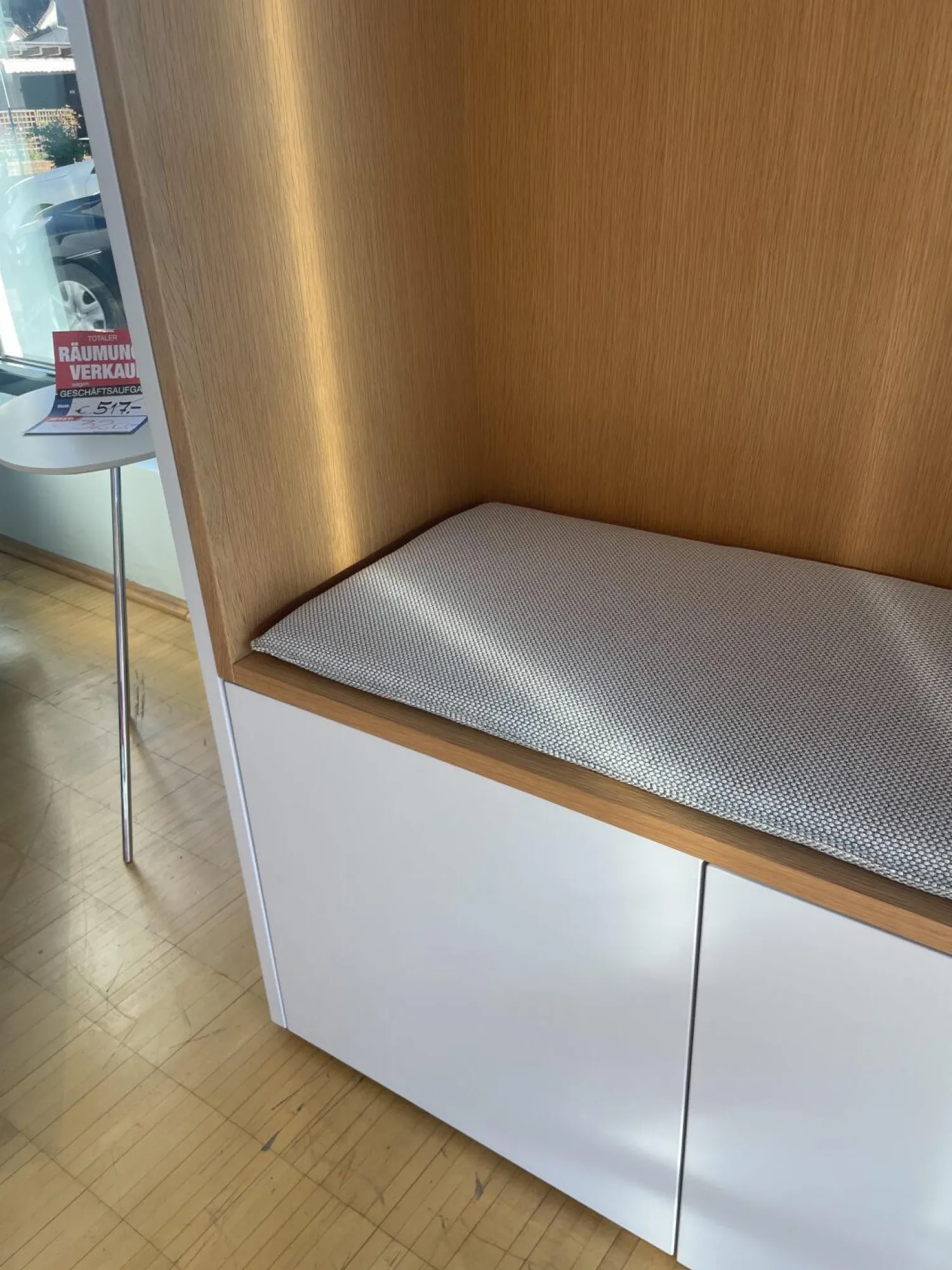 Schönbuch Garderoben|Garderobenschrank Cabin Lack Grau Weiß Innen Melamin 0776 Dunkelgrau Nische Eiche Matt Mit Kissen