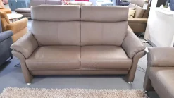 Arco Polstergruppen|Garnitur 50018 Leder Impression Muskat Braun Füße M 03 Metall