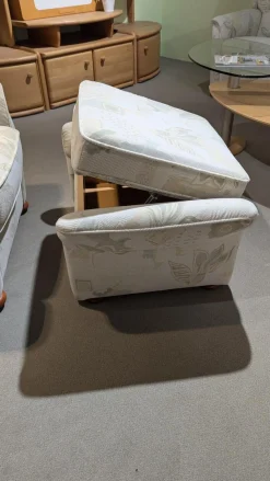 himolla Polstergruppen|Garnitur 6150 Stoff Samanta 08 Quarz Grau Holzfuß Buche Gebeizt 3-2-1