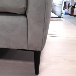 W. Schillig Polstergruppen|Garnitur 34102 Stoff V 5221 Light Grey Grau Fuß FS 1 Schwarz mit Sessel