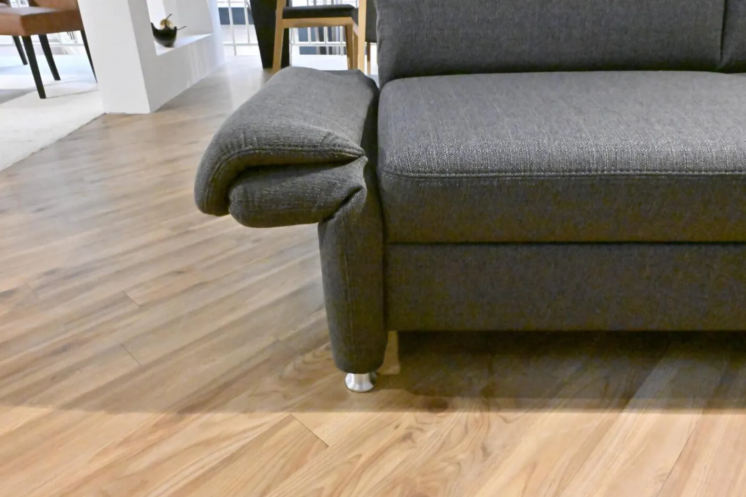 Ponsel Polstergruppen|Garnitur 266 System 10 Bezug Stoff 0634 06 Grau Füße Aluminium F566 50 Ohne Kopfstütze Und Sofakissen