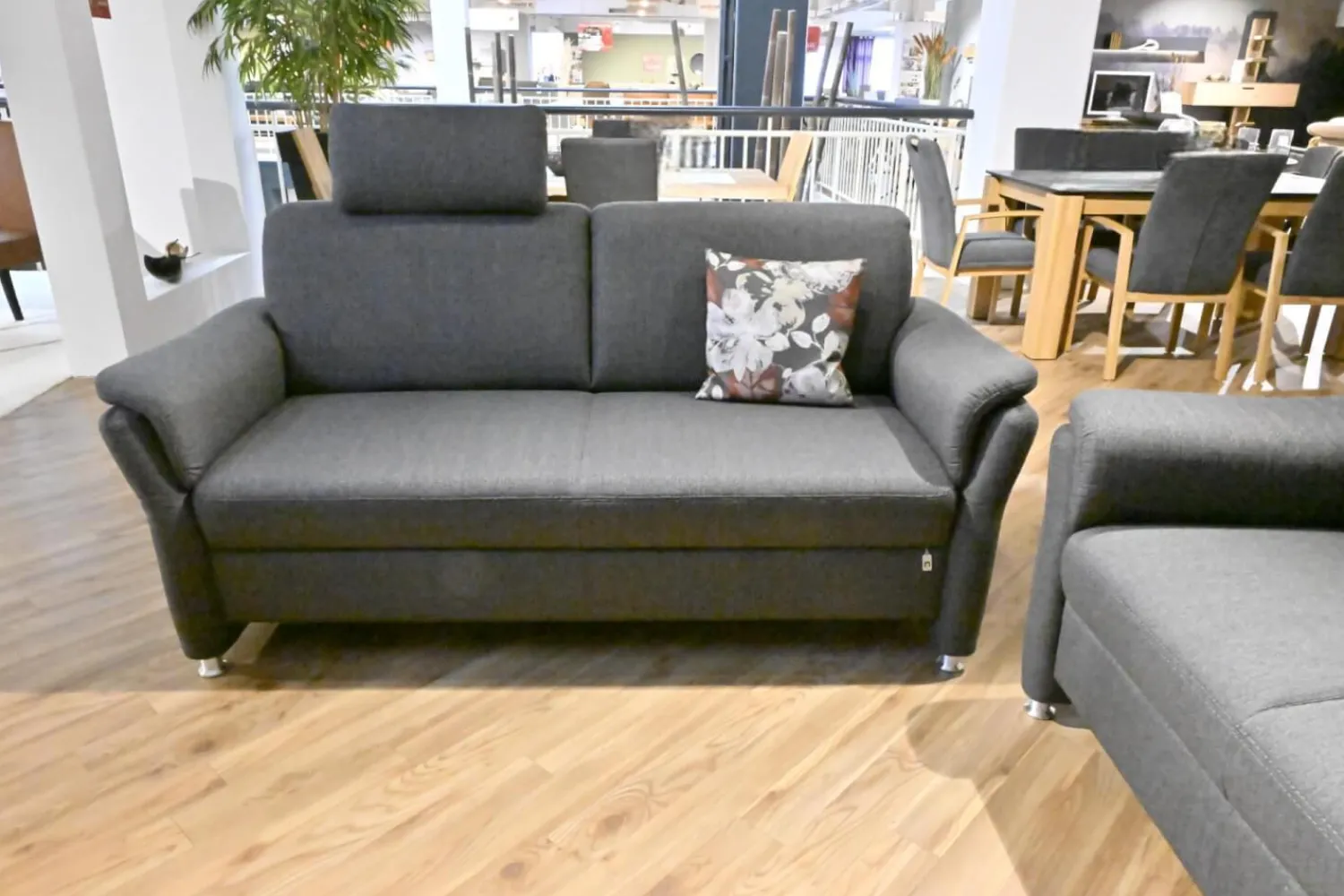 Ponsel Polstergruppen|Garnitur 266 System 10 Bezug Stoff 0634 06 Grau Füße Aluminium F566 50 Ohne Kopfstütze Und Sofakissen