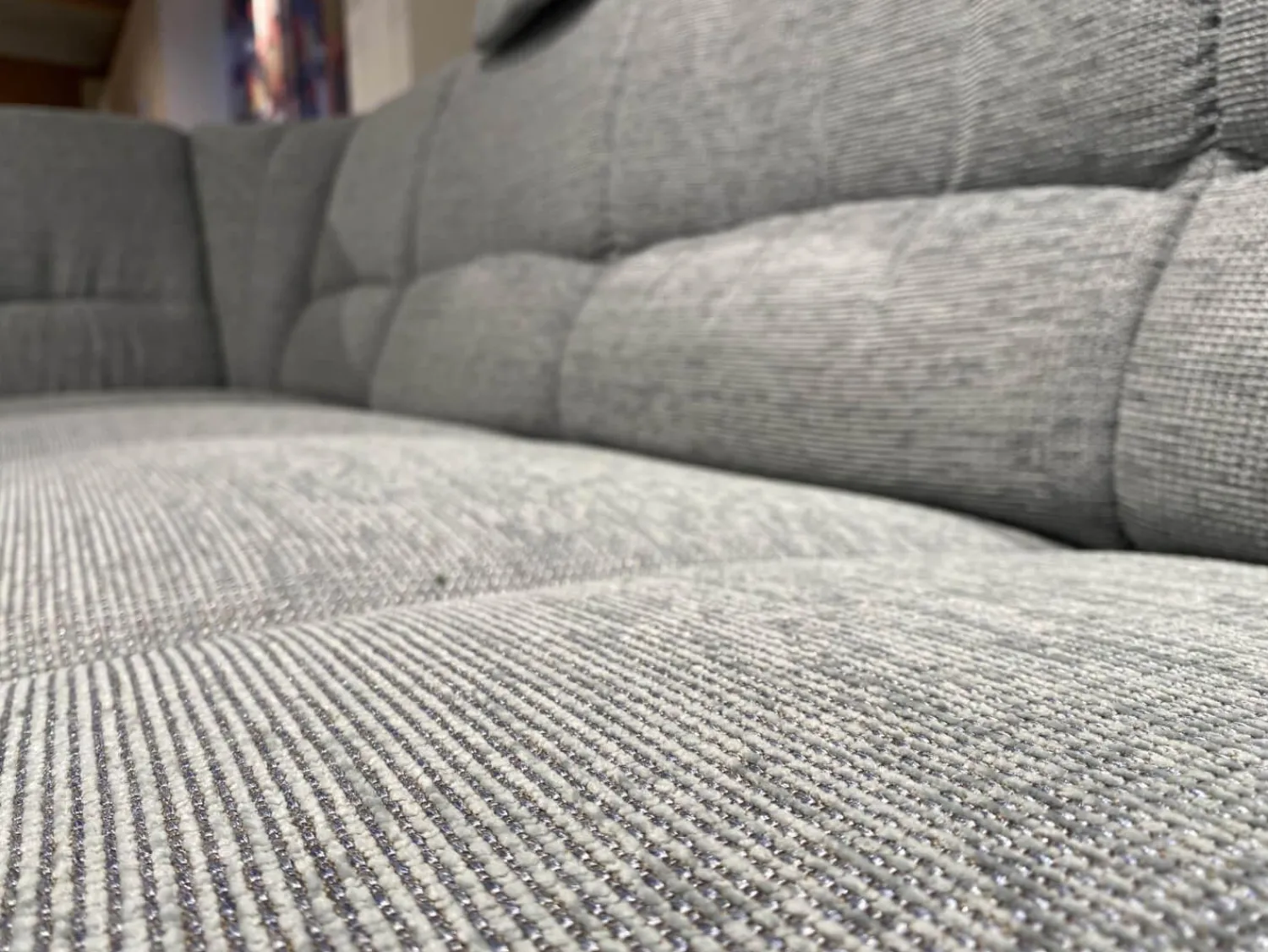 Arco Polstergruppen|Garnitur Aachen Stoff Q2 Uni Eisblau Grau mit Sessel