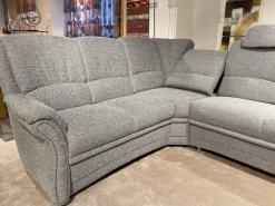 Arco Polstergruppen|Garnitur Aachen Stoff Q2 Uni Eisblau Grau mit Sessel