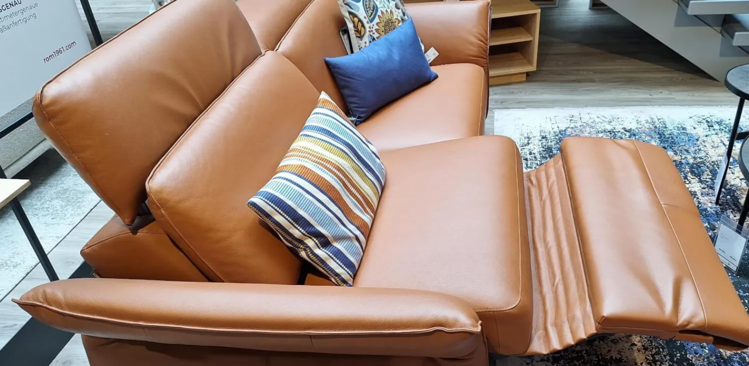 Rom Polstergruppen|Garnitur Adora Leder Montana Cognac 2 Sofas