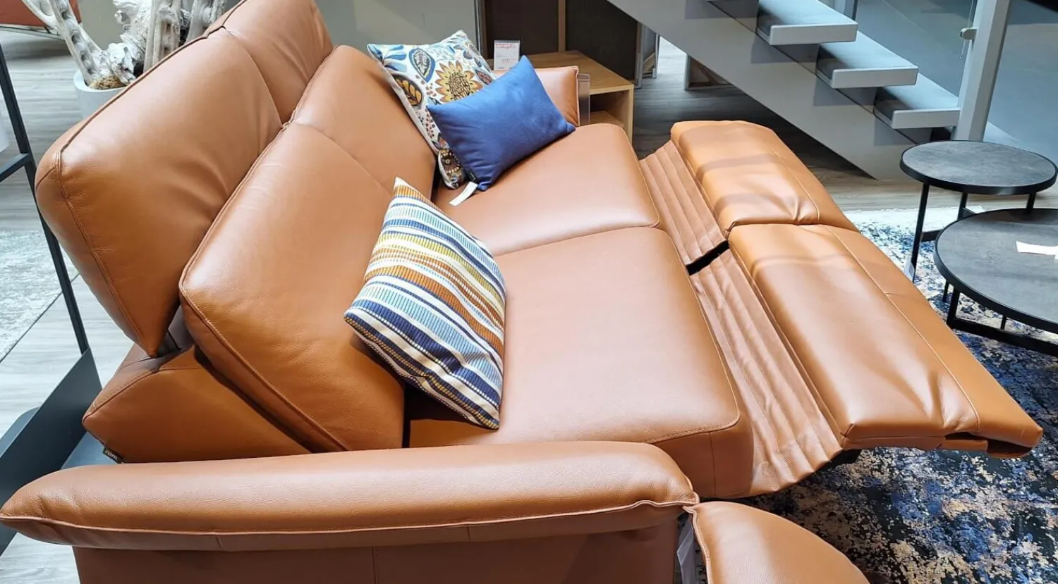 Rom Polstergruppen|Garnitur Adora Leder Montana Cognac 2 Sofas