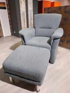 Gruber Polstergruppen|Garnitur Akador Flensburg Stoff Casio Stahlblau 228 2 Sofas Sessel