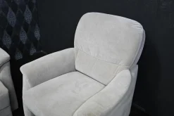 Arco Polstergruppen|Garnitur Alina Stoff 03 Hellgrau 3-2-1 mit Vorziehbett und Sitztiefenverstellung Elektrisch