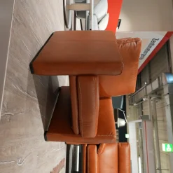 W. Schillig Polstergruppen|Garnitur Boston Bezug Leder Cognac Braun Bestehend Aus 2 Sofas Und 1 Sessel