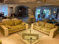 Turri Polstergruppen|Garnitur Bridge Stoff 11 Grün Mischgewebe Armlehnen Lack Hochglanz 2 Sofas