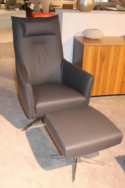 DFM Polstergruppen|Garnitur Casablanca Leder W2 Anthrazit 2 Sofas 1 Sessel