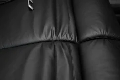 Steinpol Polstergruppen|Garnitur Charly Leder Dolcia Schwarz 58-944 mit Elektrischer Relaxfunktion