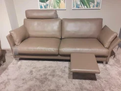 Erpo Polstergruppen|Garnitur CL 990 Leder 42 Fango 2 Sofas 1 Kopfstütze