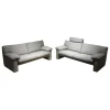 Erpo Polstergruppen|Garnitur CL 360 Stoff 2040 56 Korpus Keder Grau Leder 42 162 Grau Mit Kissen