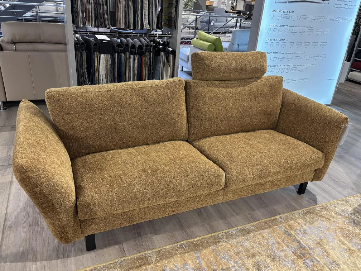 Erpo Polstergruppen|Garnitur Classic 970 Stoff Osino 2037.68 Gelb 2 Sofas