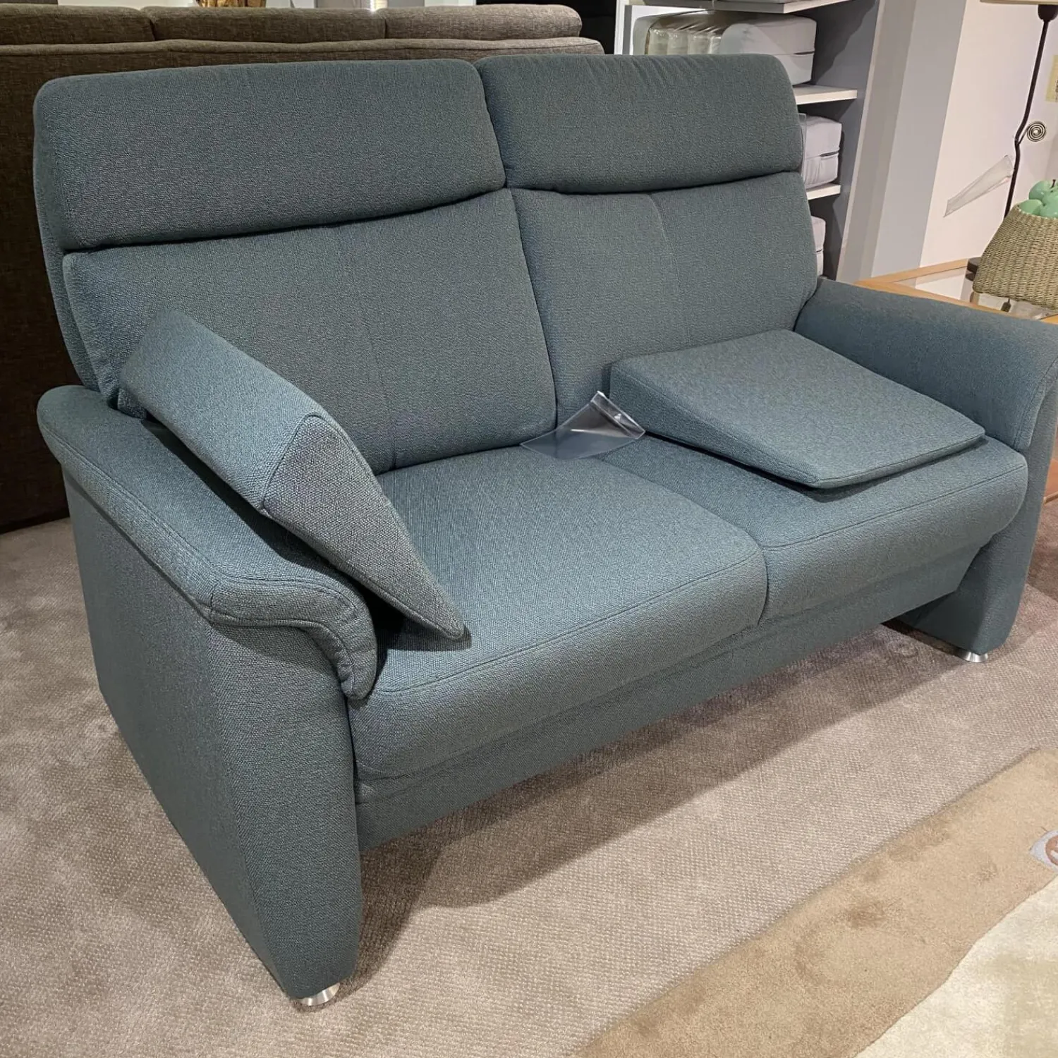 Arco Polstergruppen|Garnitur Colorado Casada Stoff Q2 Melite Gletscher Blau 2 Sofas 1 Sessel