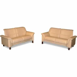 Stressless Polstergruppen|Garnitur Como Leder Paloma Beige 2 Sofas