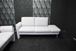 Steinpol Polstergruppen|Garnitur Jane Stoff Ramona Silver Grau mit Elektrischer Relaxfunktion und Vorziehsitz