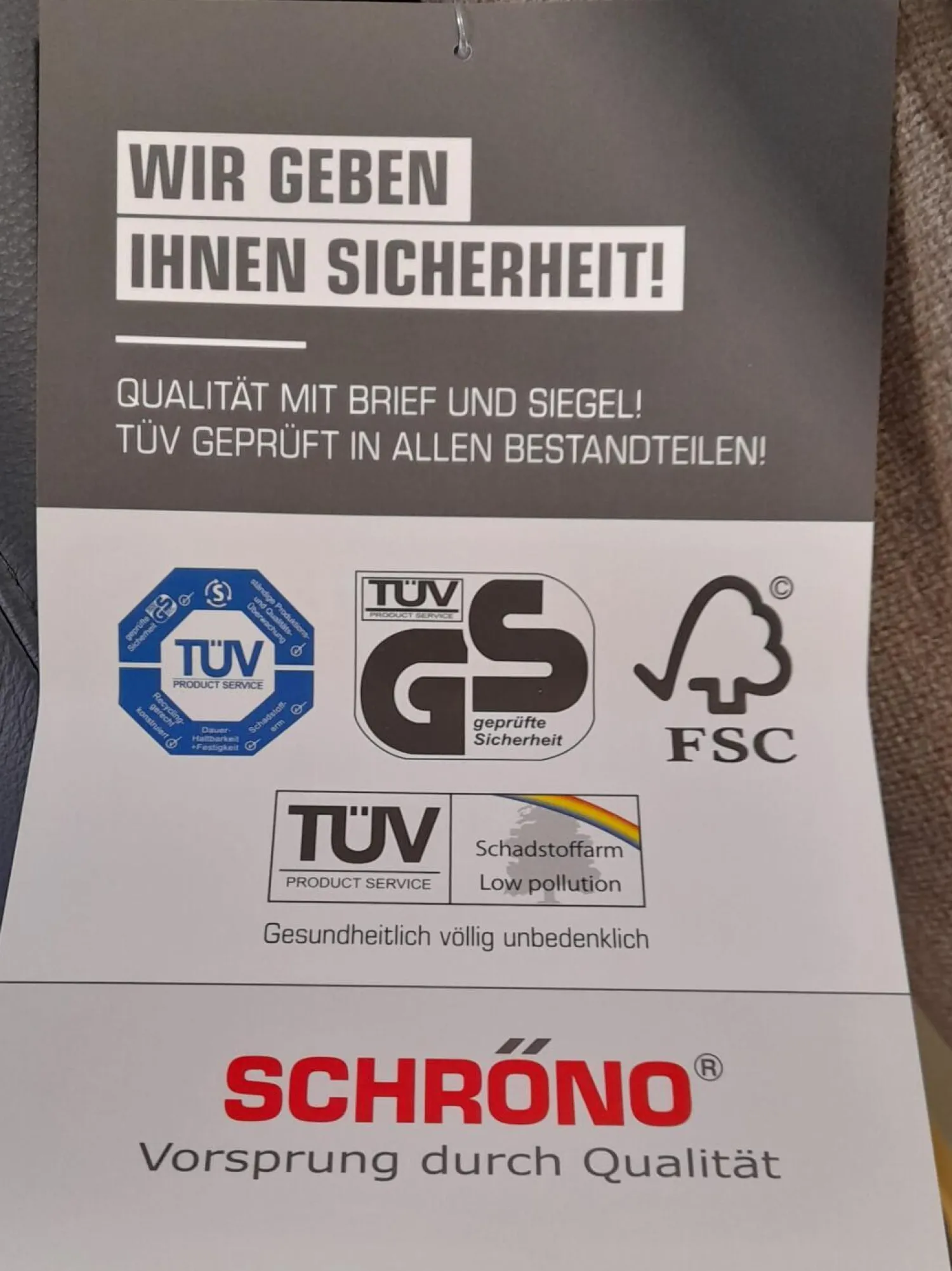 Schröno Polstergruppen|Garnitur KS 032219 Münichau Stoff JAB Donovan Braun 1-1354-075 Fuß Buche Nussbaumfarbig