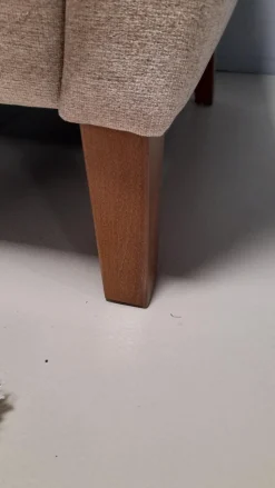 Schröno Polstergruppen|Garnitur KS 032219 Münichau Stoff JAB Donovan Braun 1-1354-075 Fuß Buche Nussbaumfarbig