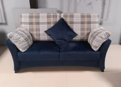 Schröno Polstergruppen|Garnitur KS 9720-1 Sydney Stoff 657577 Fuß Buche Maronfarbig 2 Sofas