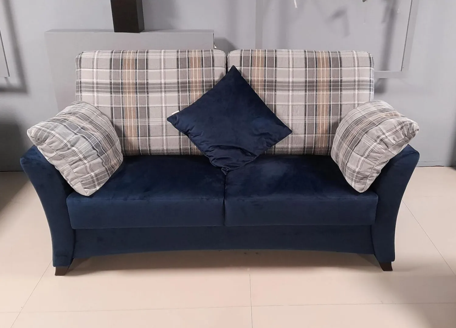 Schröno Polstergruppen|Garnitur KS 9720-1 Sydney Stoff 657577 Fuß Buche Maronfarbig 2 Sofas