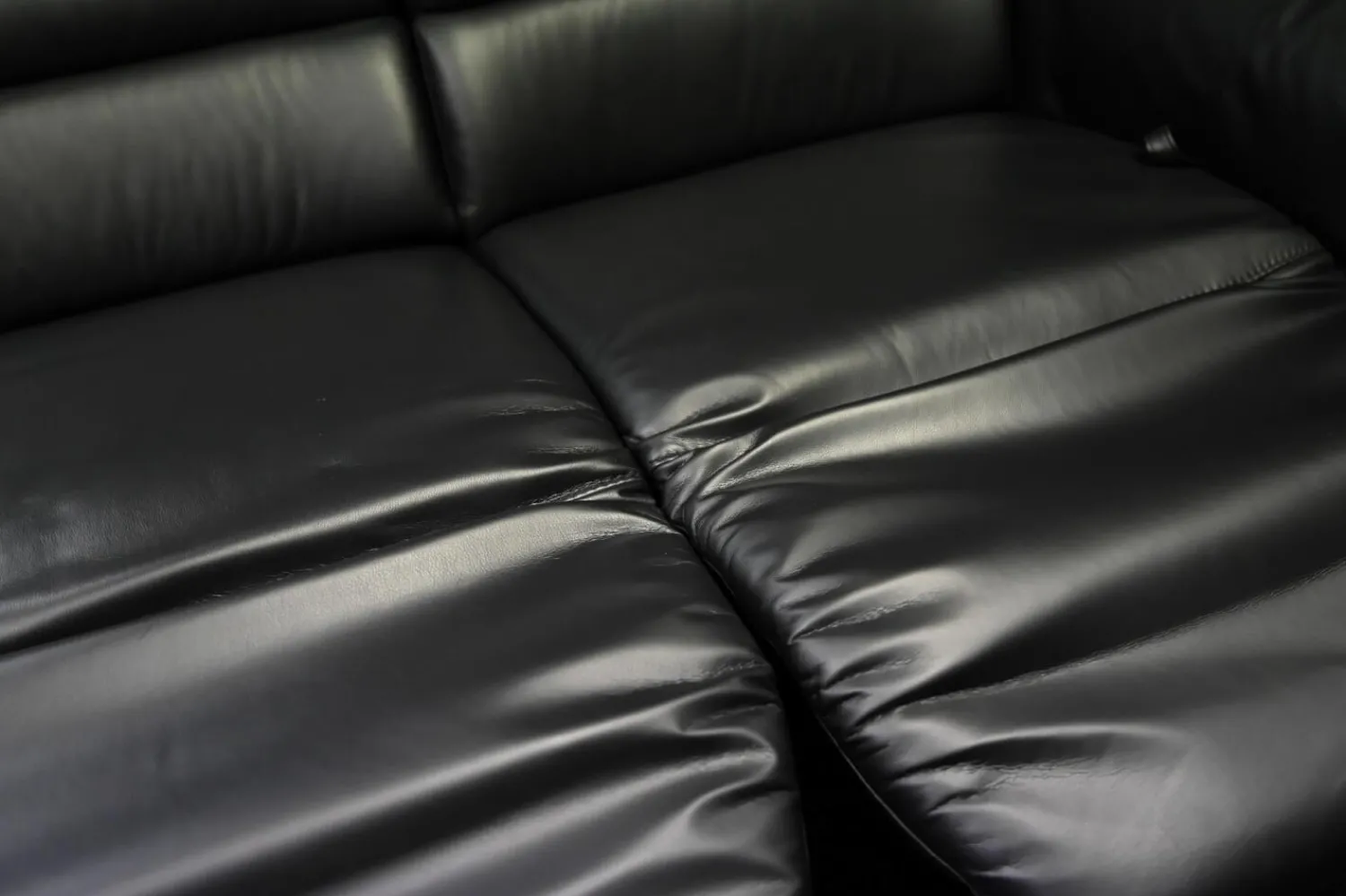 Steinpol Polstergruppen|Garnitur Lenny Leder Dolcia schwarz mit 2 x Motor Relax +Heizung und 2 x manuell Relax