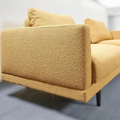 Bielefelder Werkstätten Polstergruppen|Garnitur Long Island 2/75 Stoff Promise JA1629/040 Gelb mit Tisch und Anbauelement