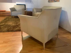 Leolux Polstergruppen|2-Sitzer-Sofas|Garnitur Mayon Leder Senso 4400 Off White 1 Sofa 2 Sessel