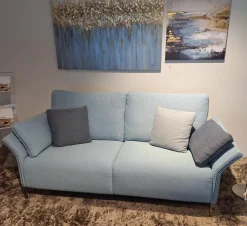 Erpo Polstergruppen|Garnitur Modena Stoff 2022.45 Blau 2 Sofas 1 Sessel 1 Hocker