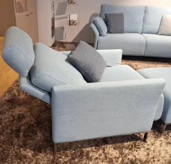 Erpo Polstergruppen|Garnitur Modena Stoff 2022.45 Blau 2 Sofas 1 Sessel 1 Hocker