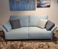 Erpo Polstergruppen|Garnitur Modena Stoff 2022.45 Blau 2 Sofas 1 Sessel 1 Hocker