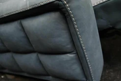 Rossini Polstergruppen|Garnitur Opi Leder Sensation Pilote Blau Sofa und Sessel Elektrisch Verstellbar