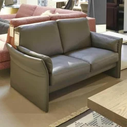 Contur Polstergruppen|Garnitur Palo Leder 170 Graphit Grau 2 Sofas Sessel Hocker