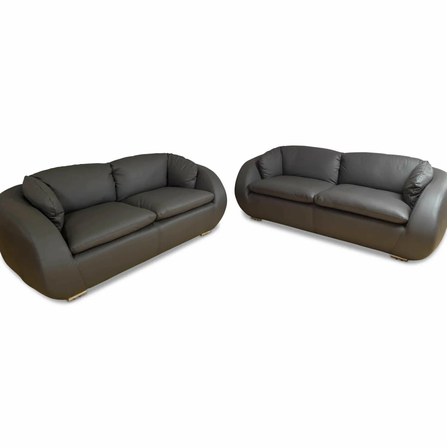 Mebelplast Polstergruppen|Garnitur Rimini Leder Grau