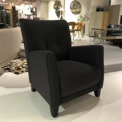 Sinn Polstergruppen|Garnitur Scala 2-1-1 Stoff Anthrazit Füße Schwarz Lackiert